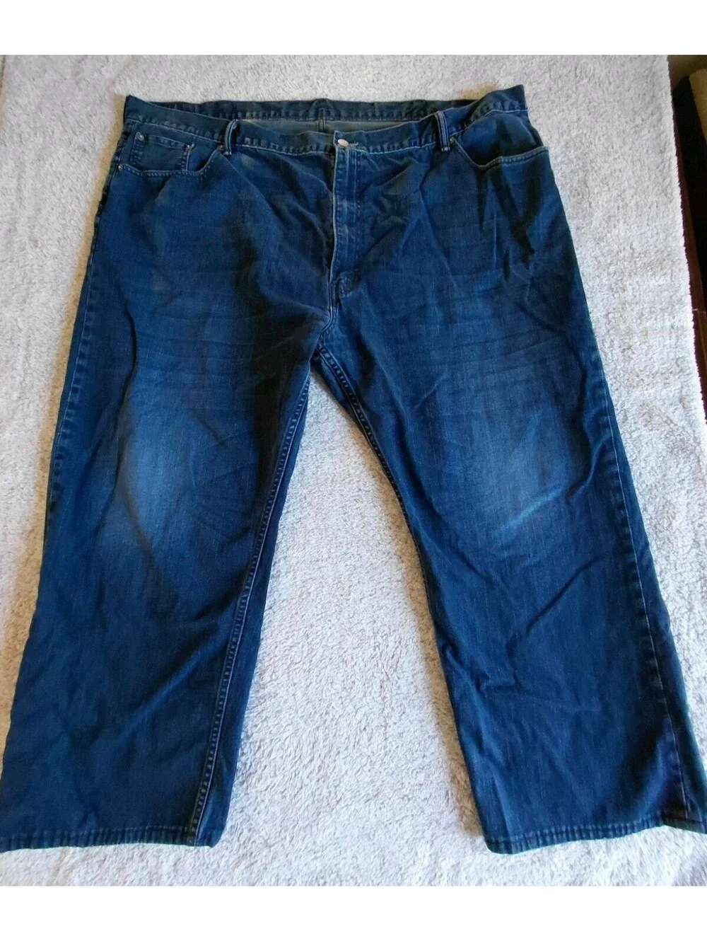 Levis 559 Jeans Mens 52x30 Blue Relaxed Fit Big & Tall Medium Wash
